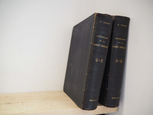 Vintage French Leather Bound Dictionary's / Collective Books (Sold Individually)