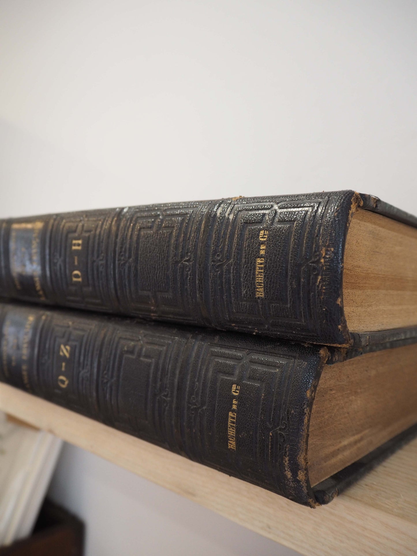Vintage French Leather Bound Dictionary's / Collective Books (Sold Individually)