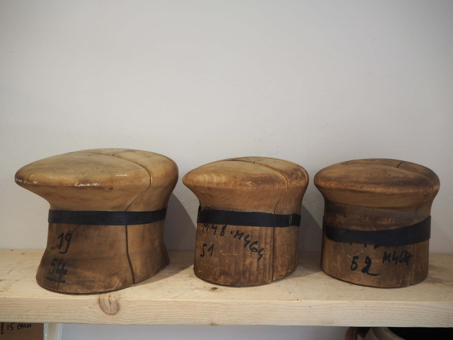 Vintage Antique Interlocking Millinery Five Piece Hat Block Mould (Sold Individually)