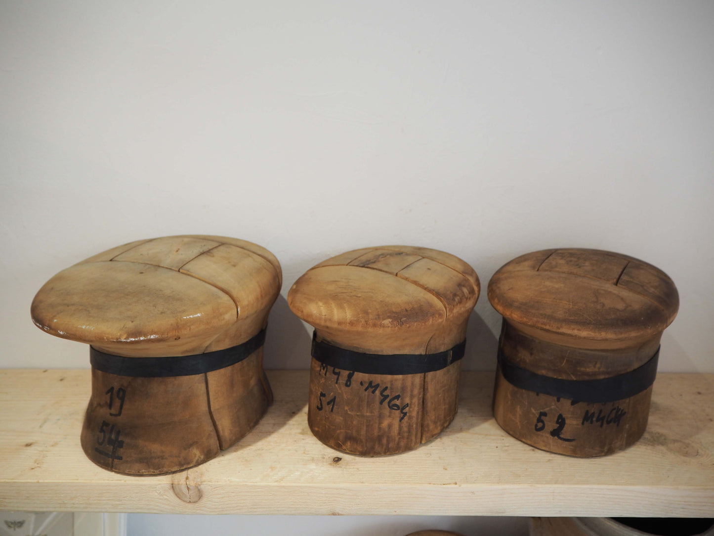 Vintage Antique Interlocking Millinery Five Piece Hat Block Mould (Sold Individually)