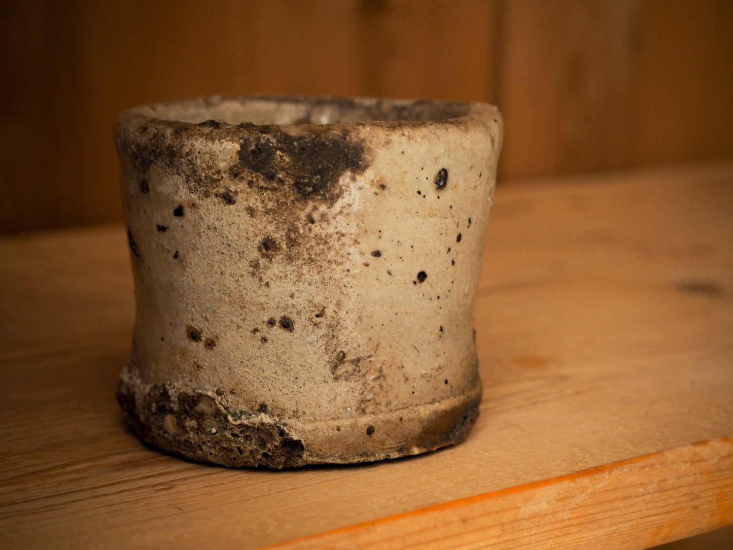 Vintage / Antique Rustic French Small Ceramic Pot / Kitchen Storage Jar