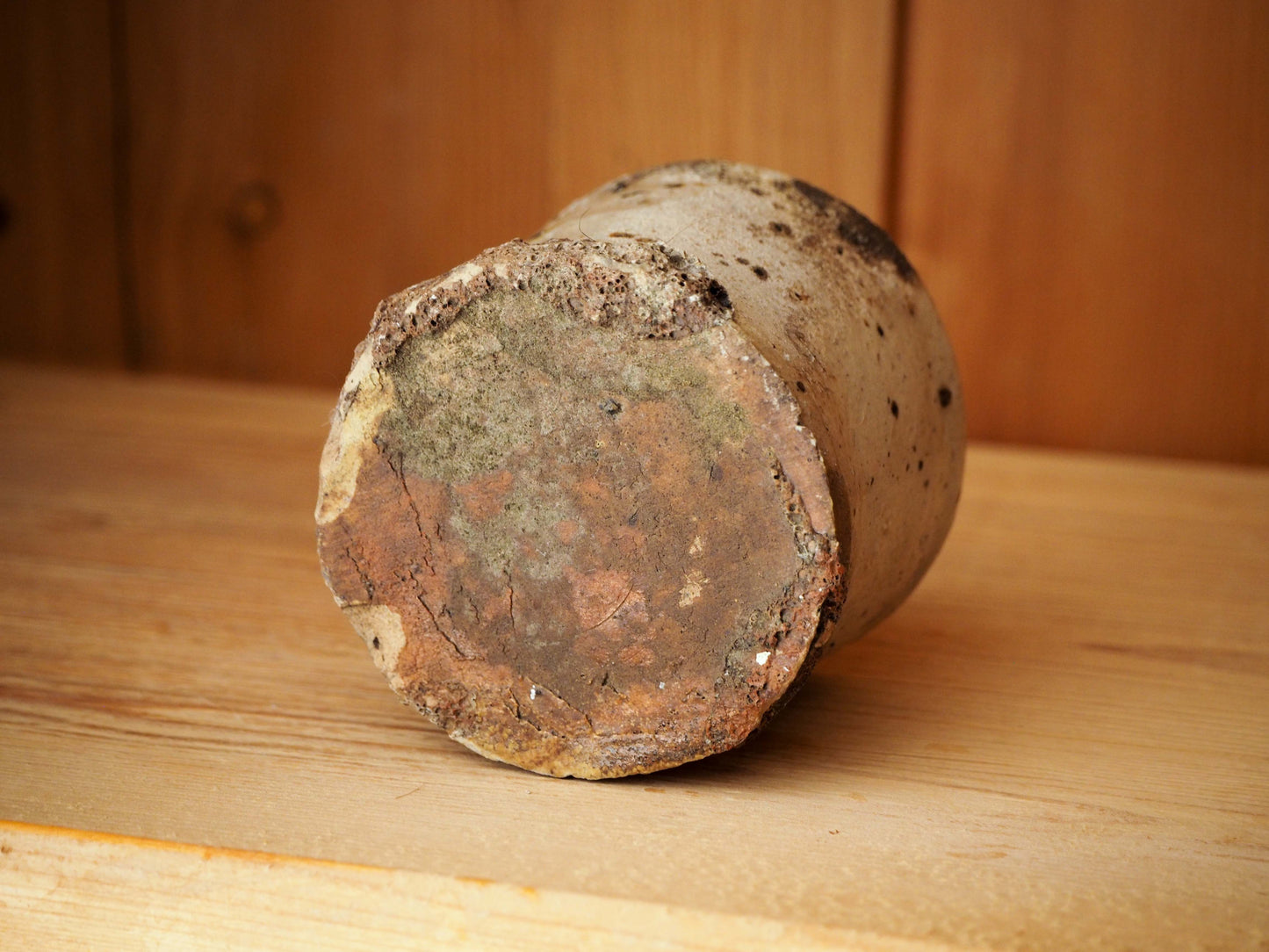 Vintage / Antique Rustic French Small Ceramic Pot / Kitchen Storage Jar