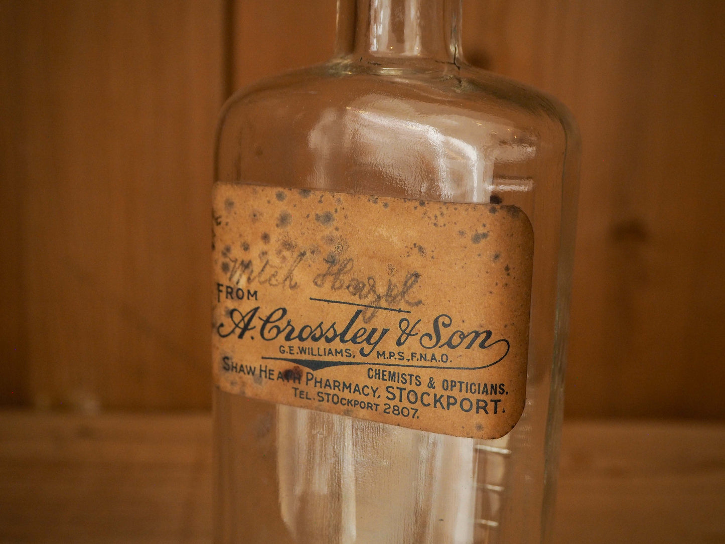 Trio of Vintage / Antique English Apothecary Chemist Bottles With Original Labels (Sold Individually)