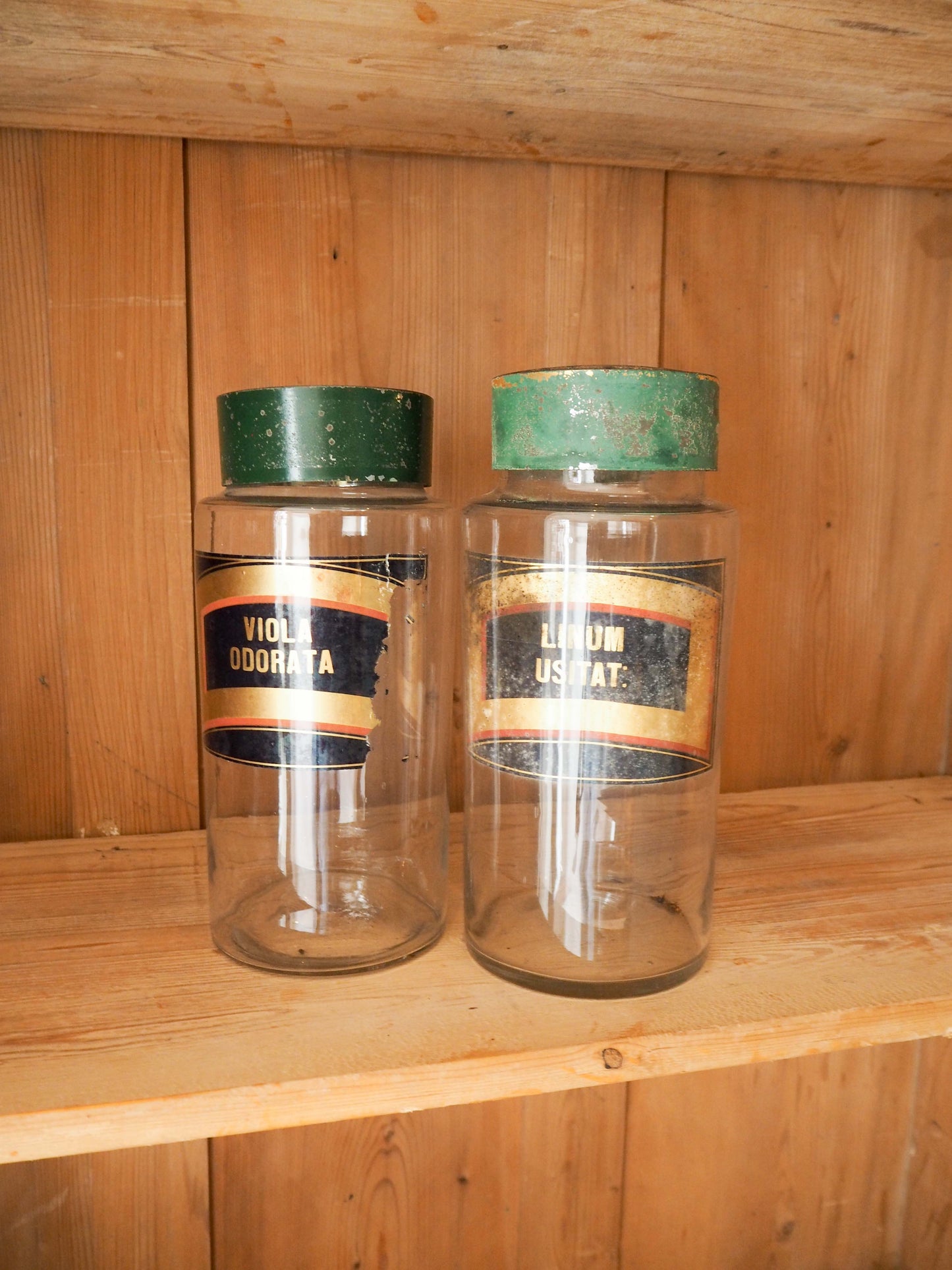 Pair of Vintage / Antique Large Apothecary Chemist Bottles
