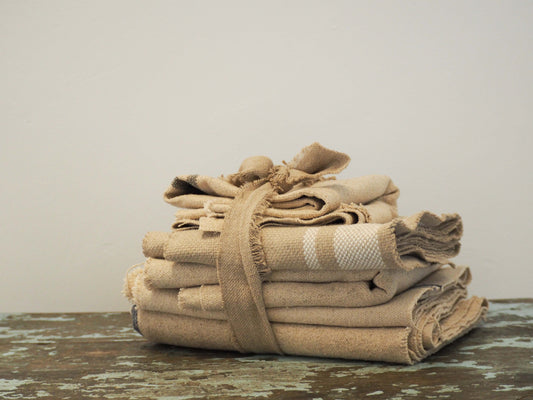 Small Bundle of Five Individual French Style Linen Material / Textiles