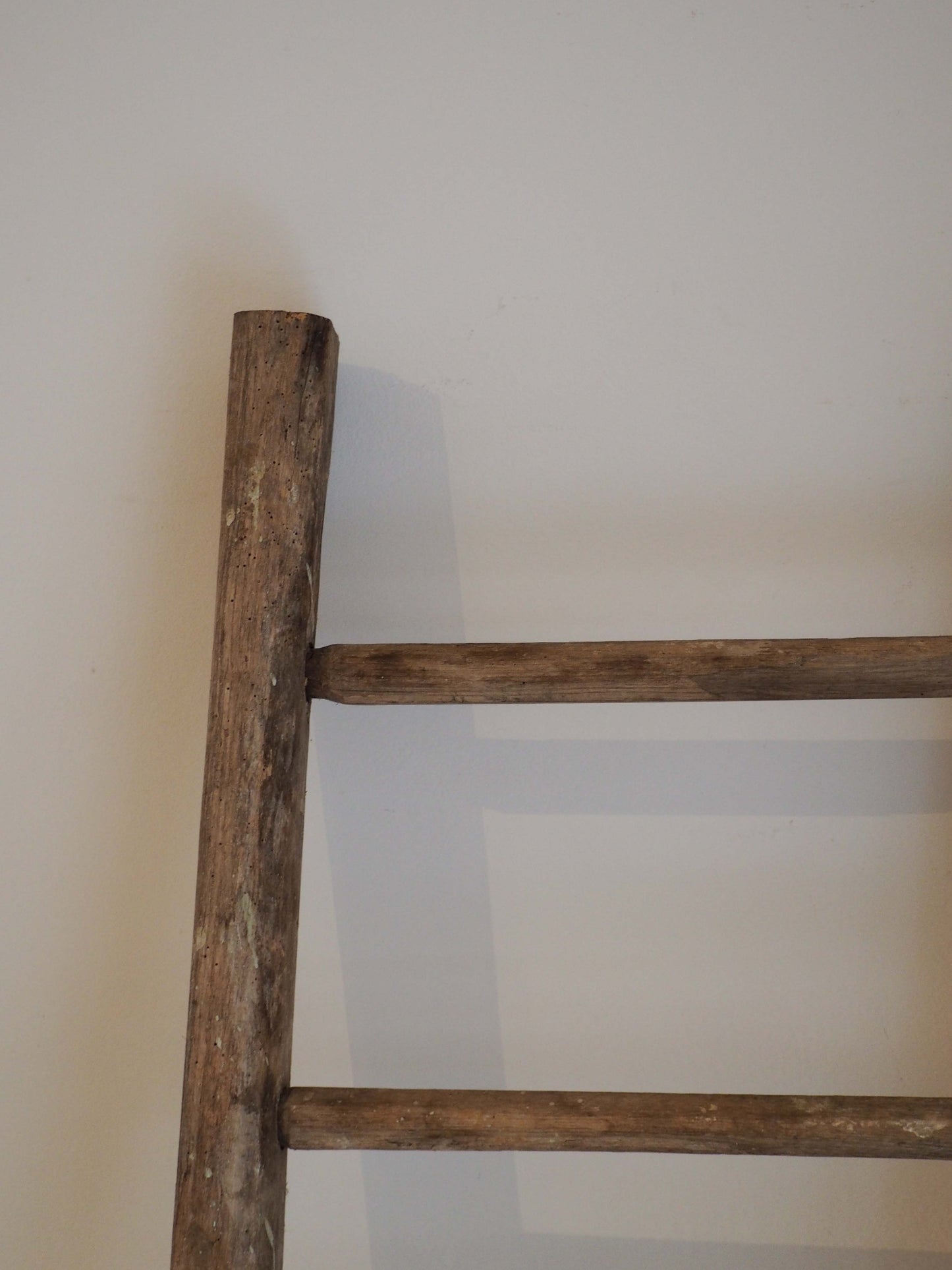 Vintage Small Rustic French Wooden Ladder / Decorative Ladder