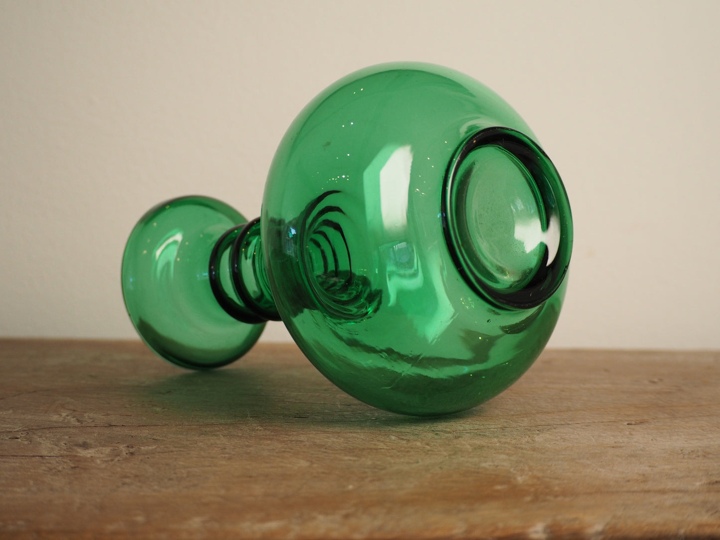 Tamara Aladin Kleopatra Glass Vase for Riihimaen Lasi c1969 in Green