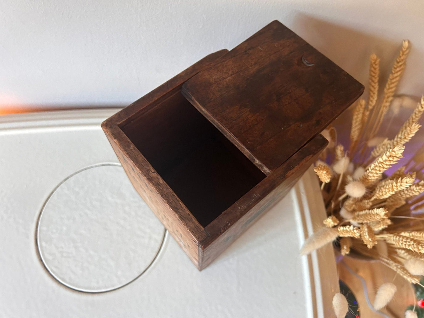 Rare Antique Vintage Tea Caddy Wooden Box Advertising Tea ChestDust CollectorsDust Collectors