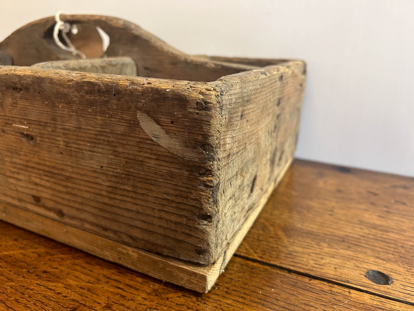 Antique Vintage Wooden Rustic Tool Trug Caddy