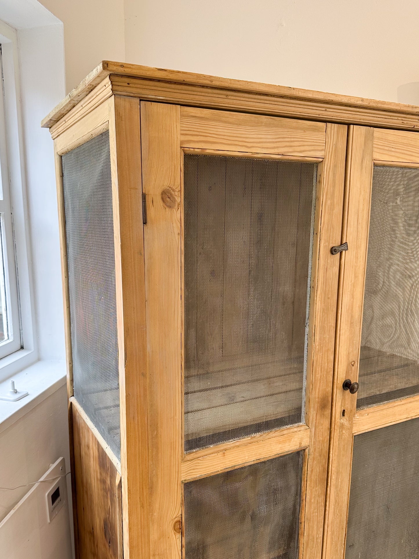 Antique Vintage French Pine Meat Safe Cupboard / Rustic Furniture
