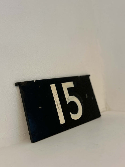 Antique Vintage Black Wooden Railway Sign / Decorative Memorabilia