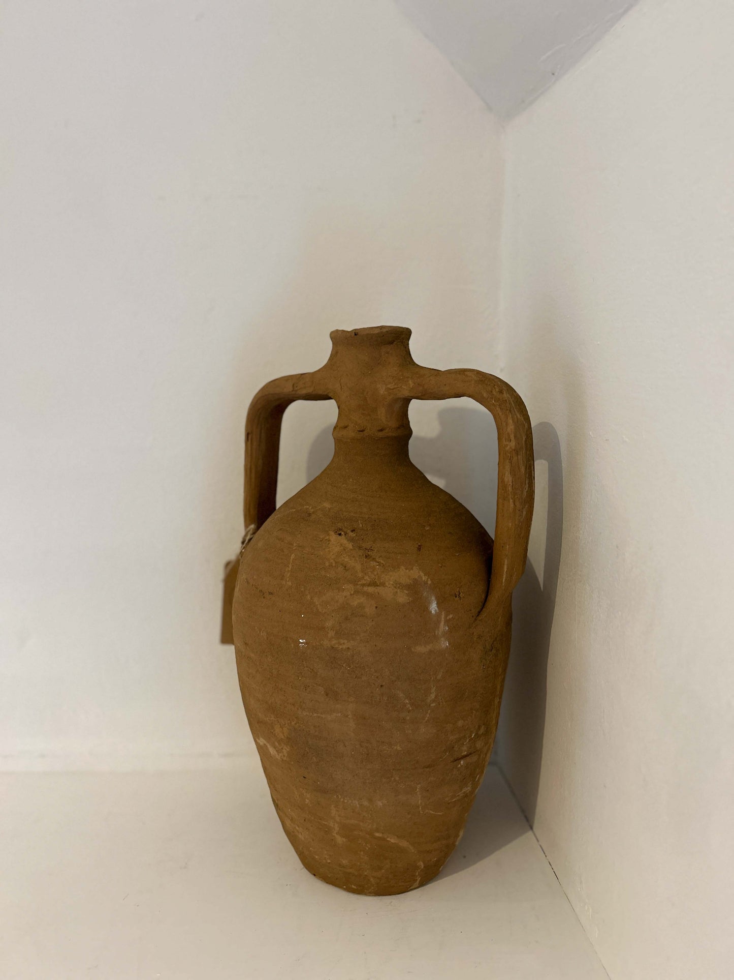 Large Antique Turkish Amphora Terracotta Pot / Decorative Vase