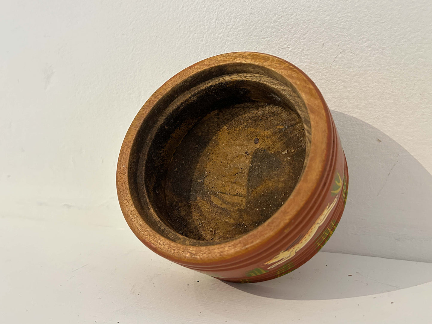 Antique Vintage Wooden Hand-Painted Indian Trinket Box