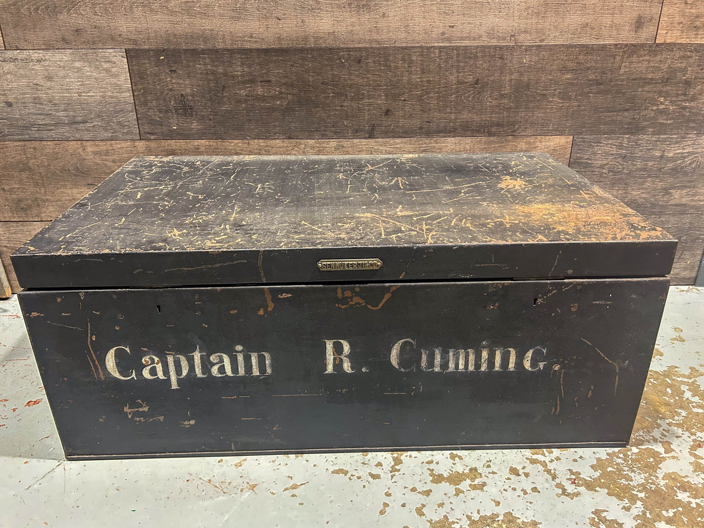 Solid Original Metal Captain's Chest / Coffee Table / Toy Chest / Storage