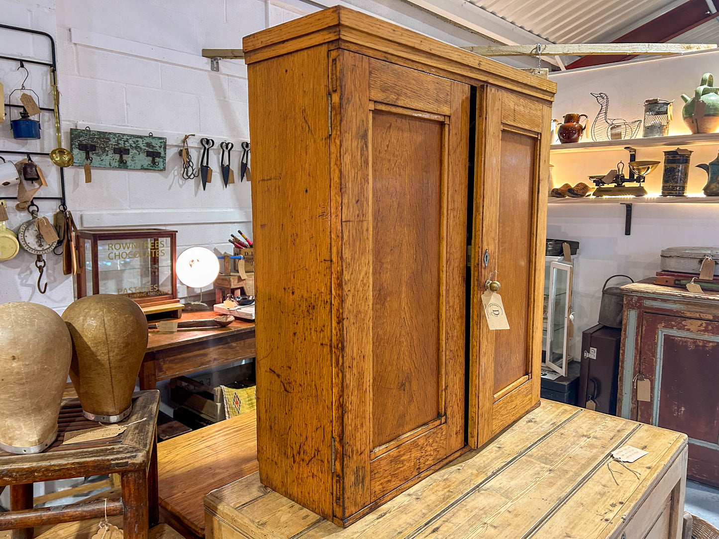 Vintage Solid Oak Pigeon Holes Circa 1950