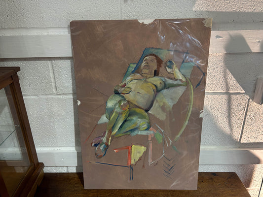 Original Oil Painting Figurative Sketch by Artist Derek King