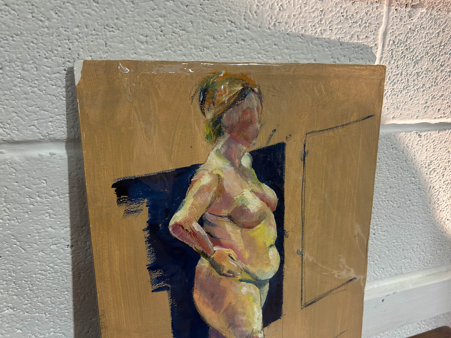 Original Oil Painting Figurative Sketch by Artist Derek King