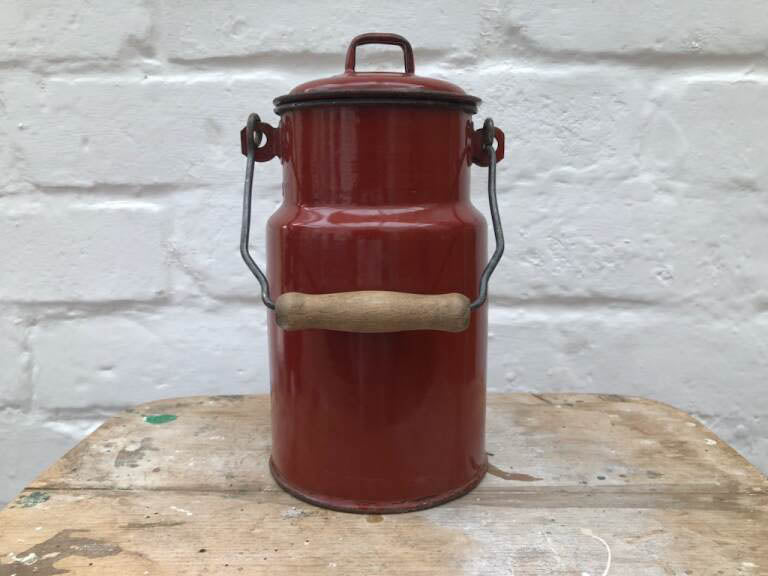 Eastern European Vintage Milk Churn Red