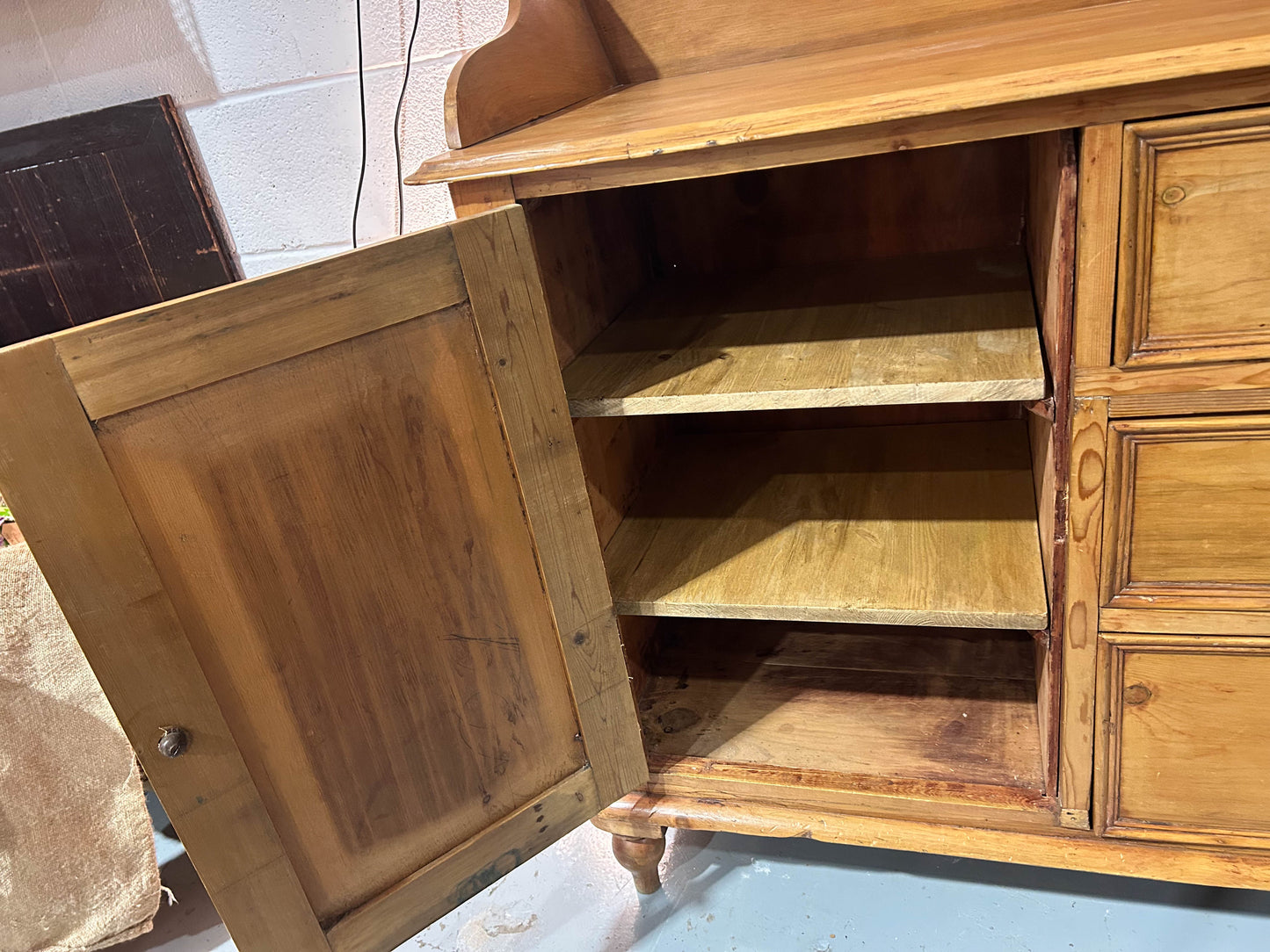 Vintage Antique Edwardian Pine Washstand / Chiffonier Table / Storage Cabinet