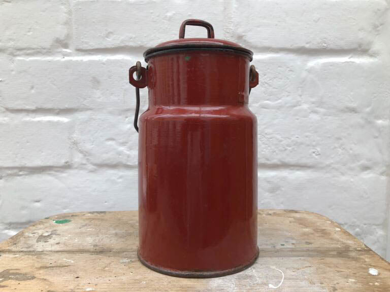 Eastern European Vintage Milk Churn Red