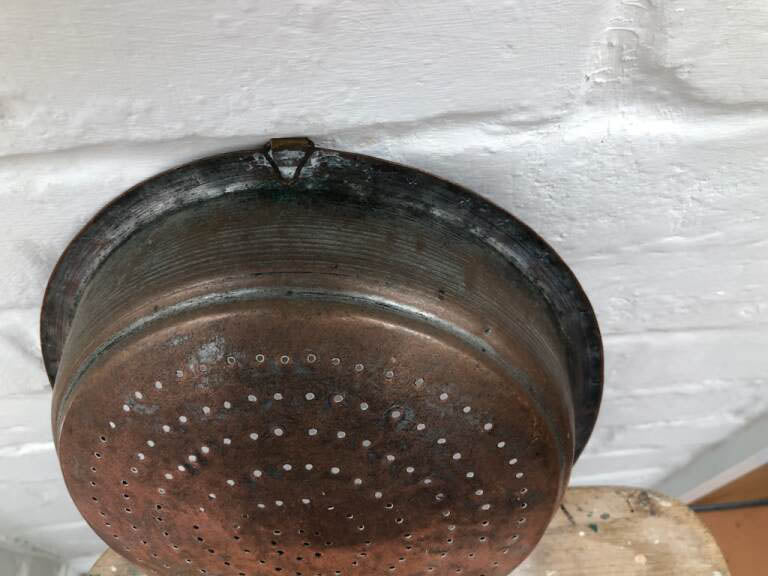 Antique Vintage Copper Sieve