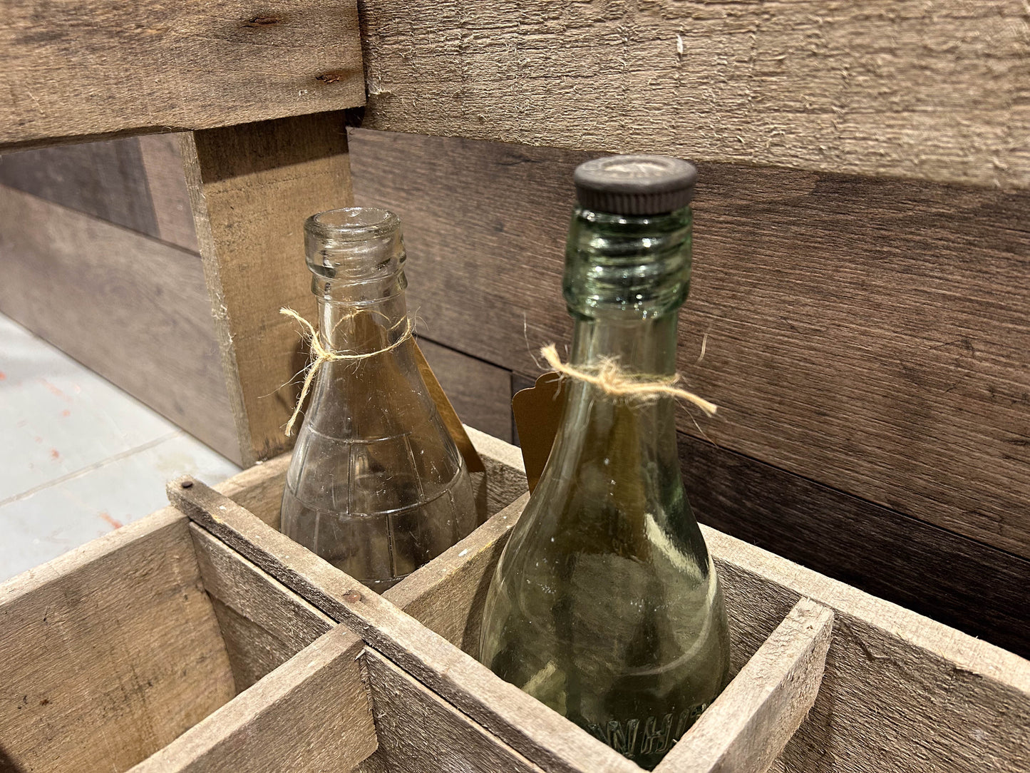 Vintage Antique French Wooden Wine Crate / Bottle Holder