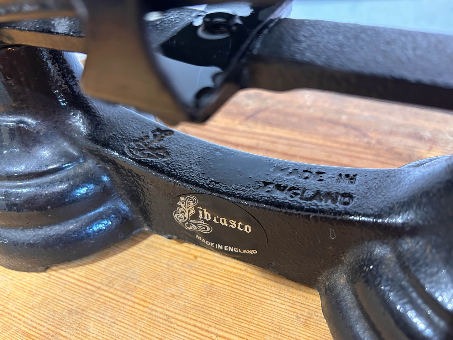 Vintage Heavy Antique Librasco Black Cast Iron Brass Birmingham Kitchen Weighing Scales with Weights