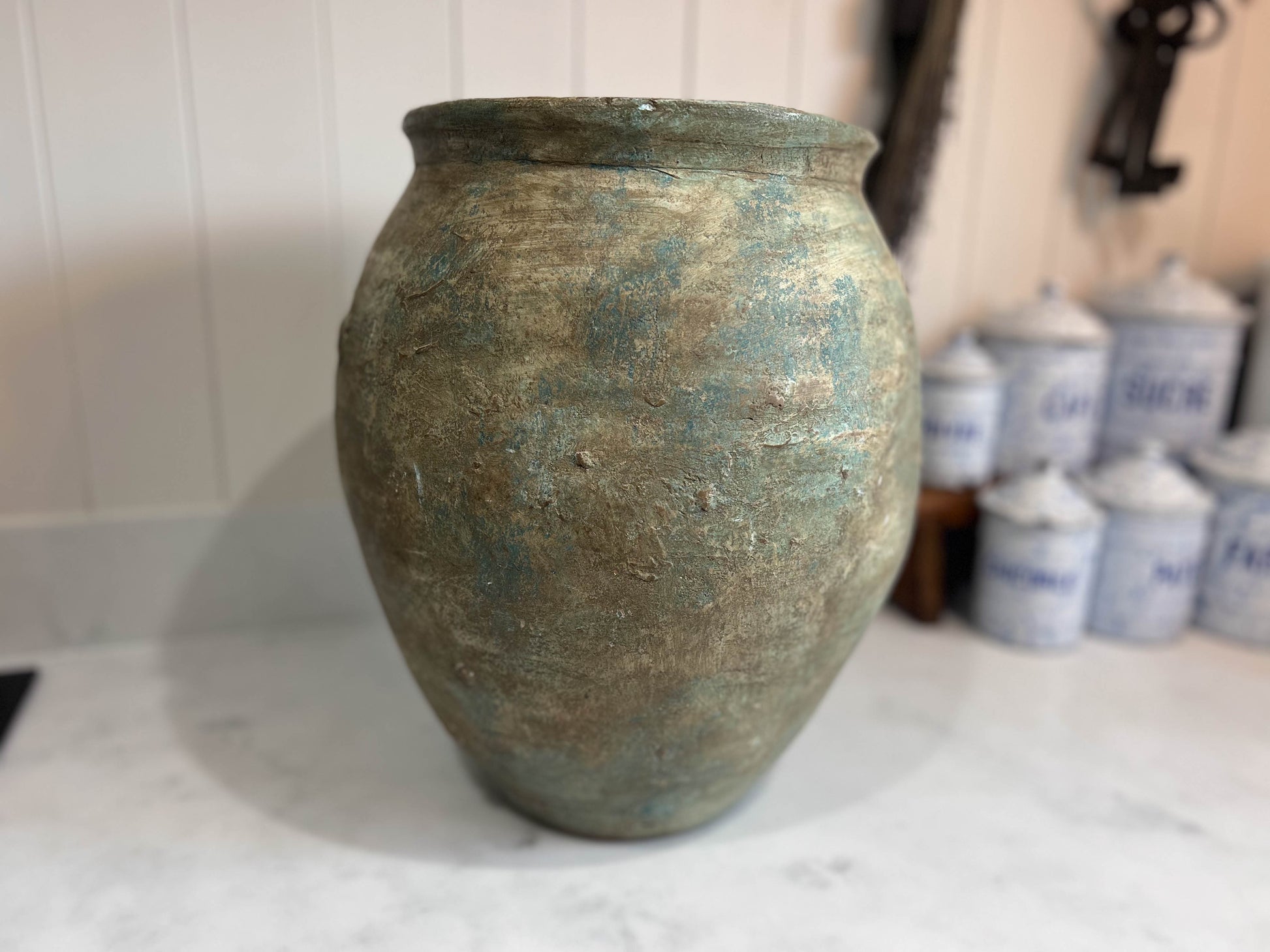 Large Heavy Decorative Fine Art Ceramic Glazed Vase Pot