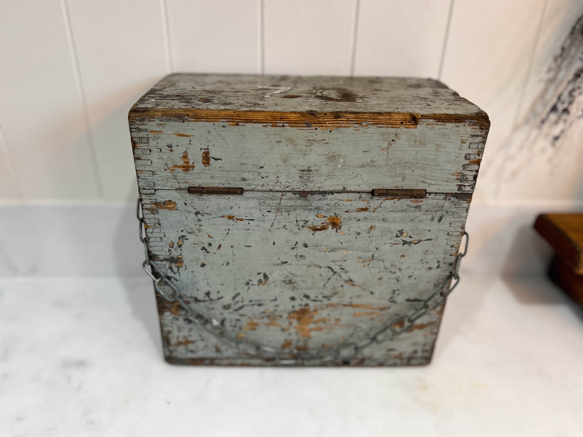 Antique Vintage Wooden Tool Box / Military Chest