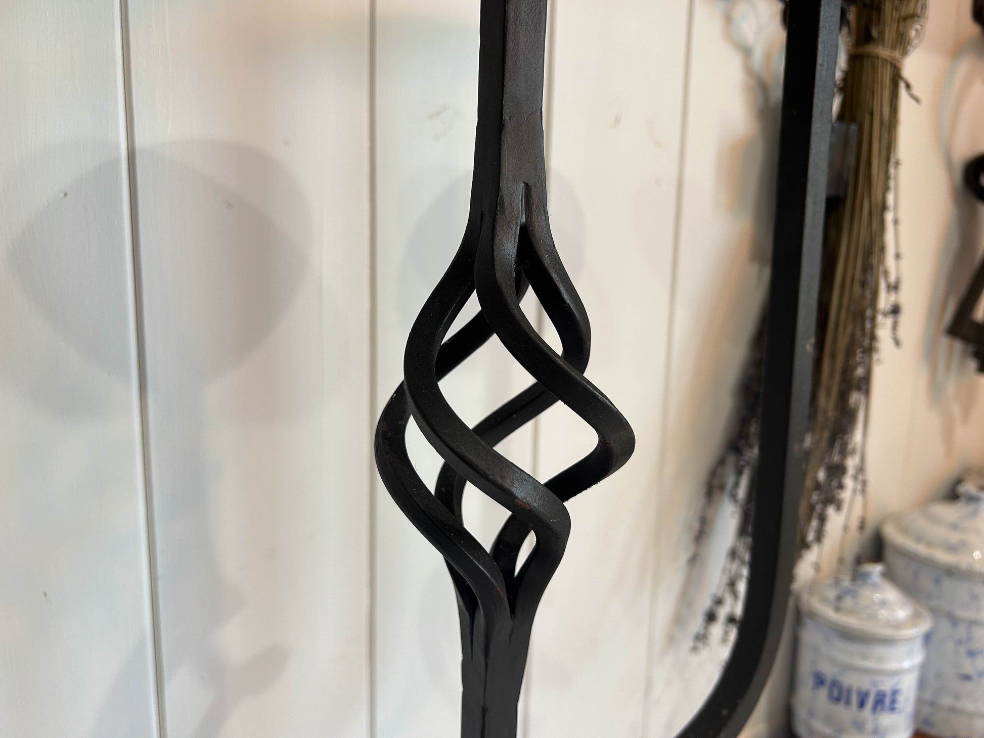 Tall Black Wrought Iron Candle Holder Candleabra