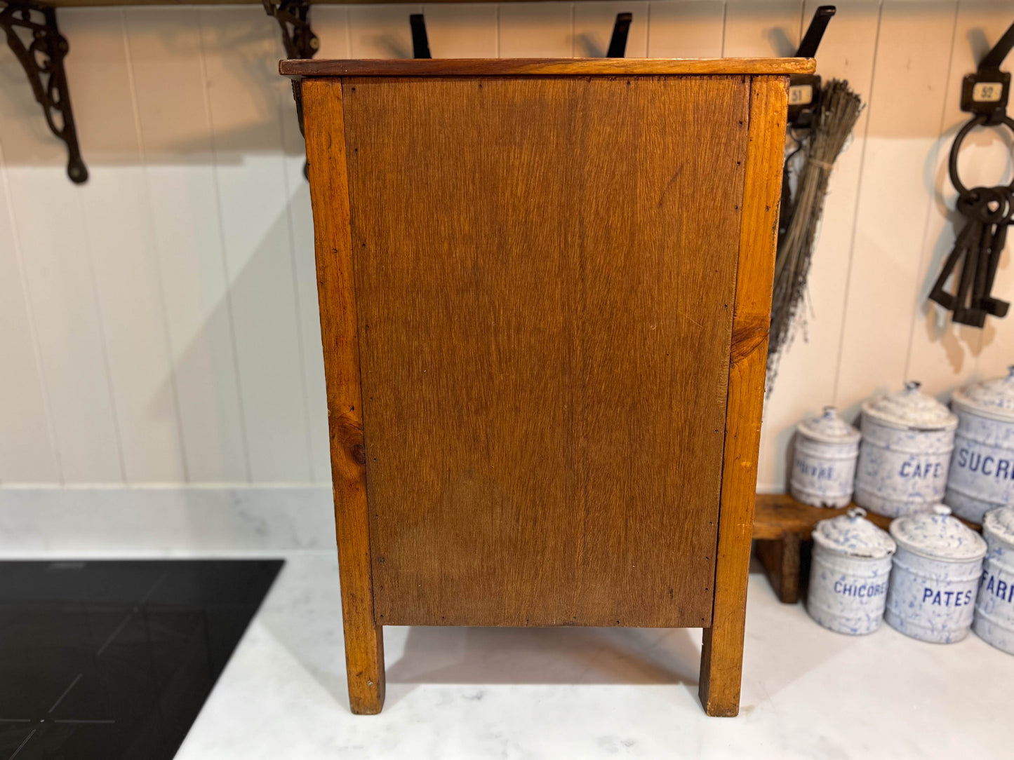 Vintage Wooden Mesh Cheese Meat Safe on Legs / Side Table