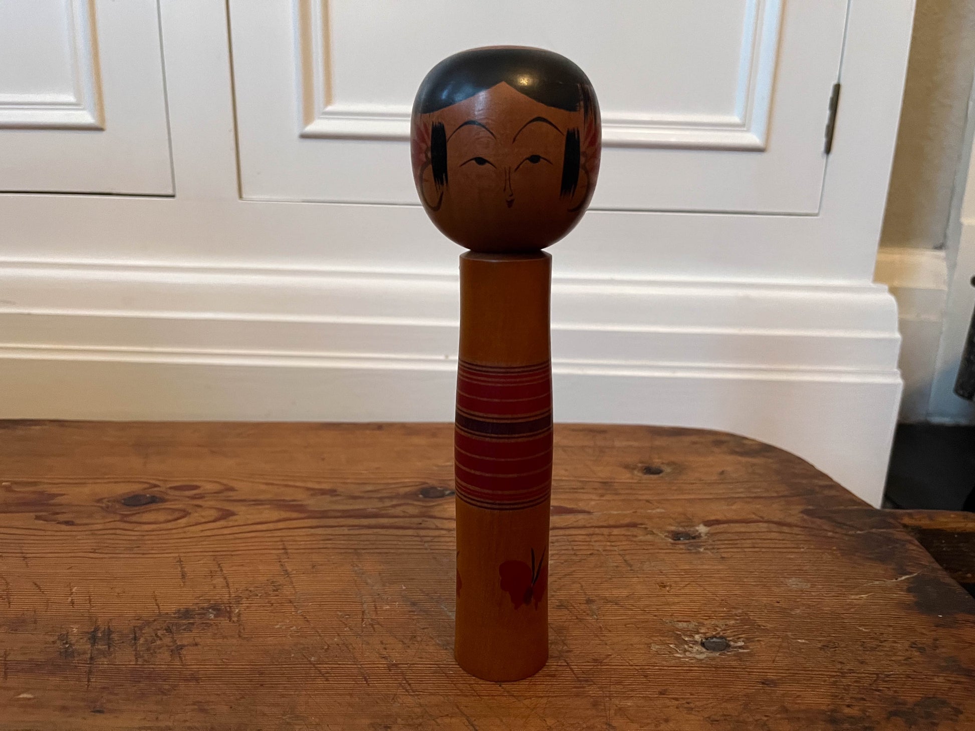 Vintage Antique Wooden Hand-Painted Japanese Kokeshi Doll (Sold Individually)