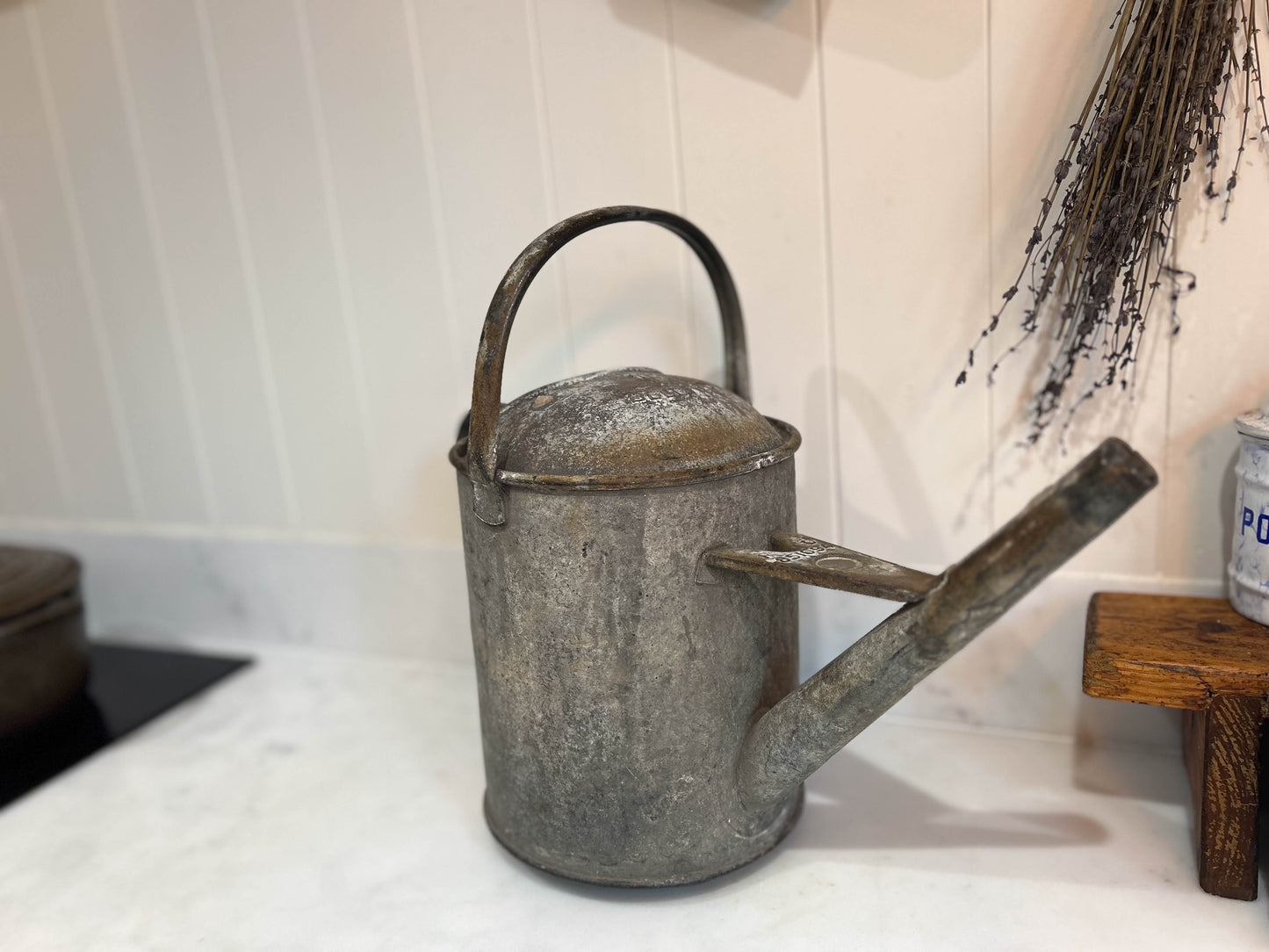 Small Vintage Antique Galvanised Garden Watering Can