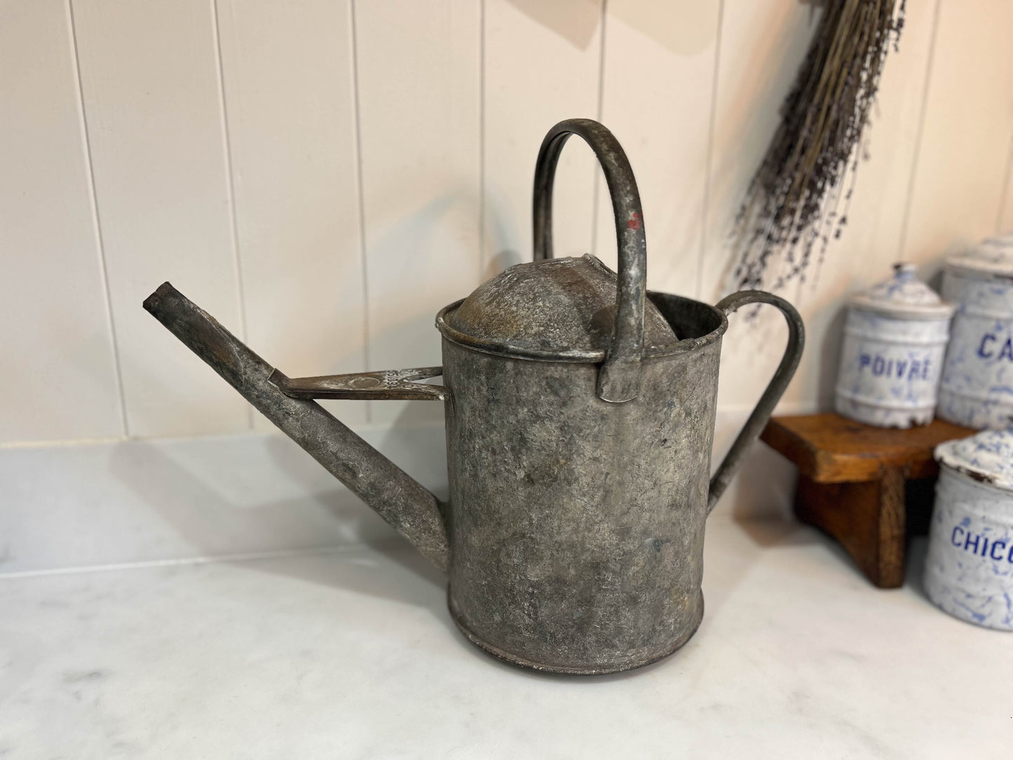 Small Vintage Antique Galvanised Garden Watering Can