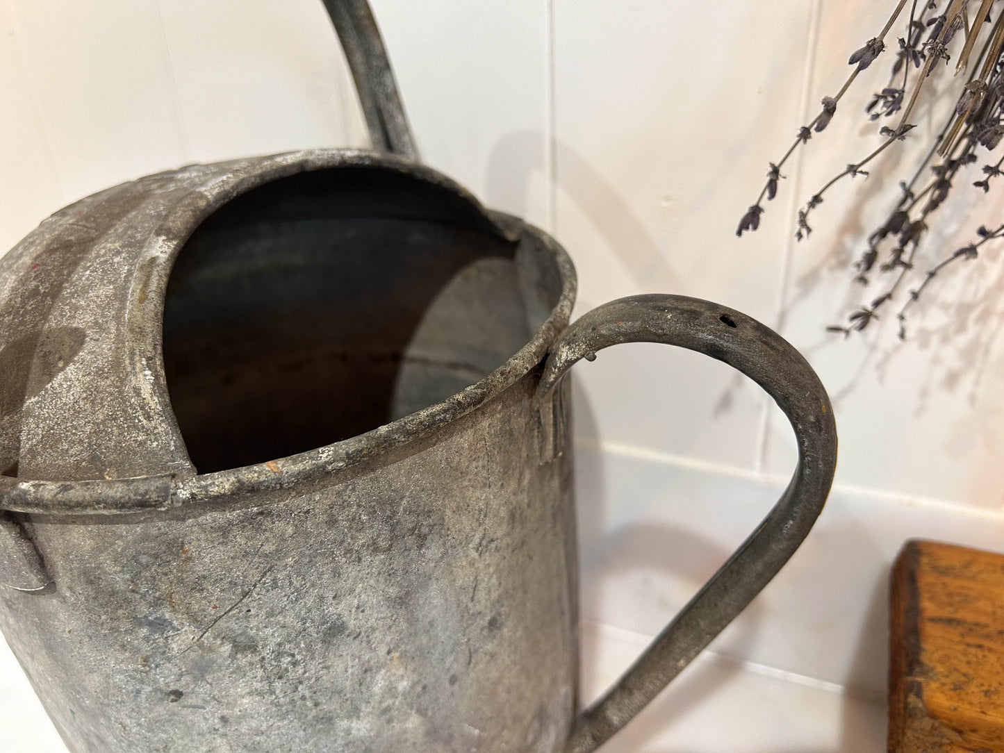 Small Vintage Antique Galvanised Garden Watering Can