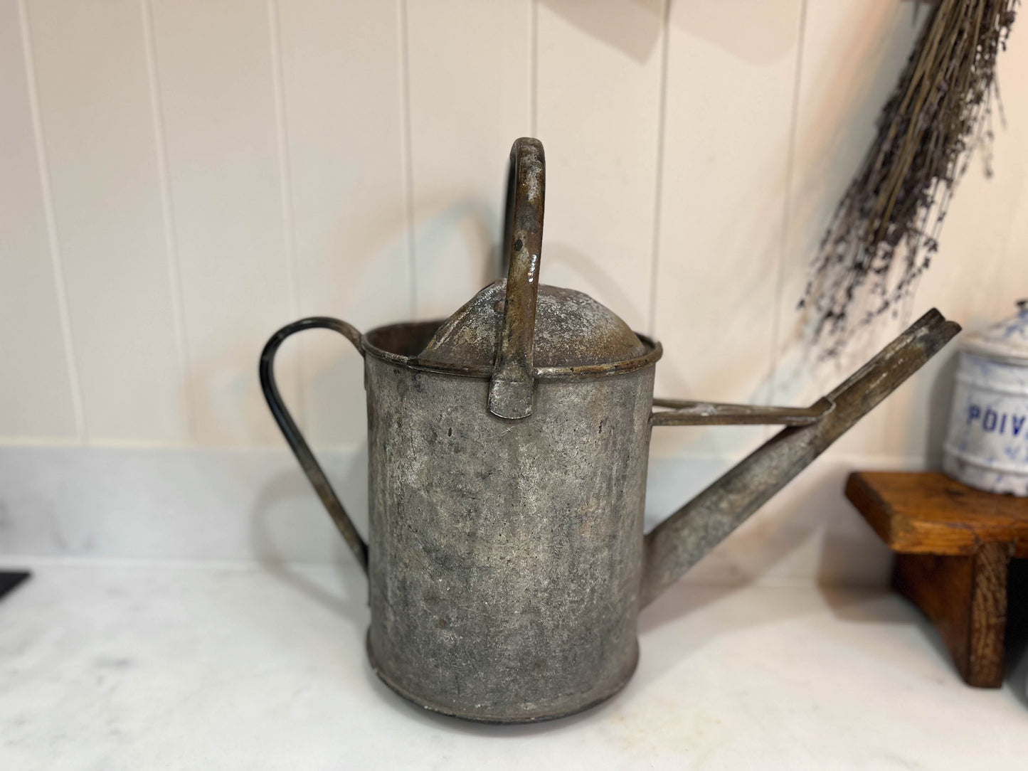 Small Vintage Antique Galvanised Garden Watering Can