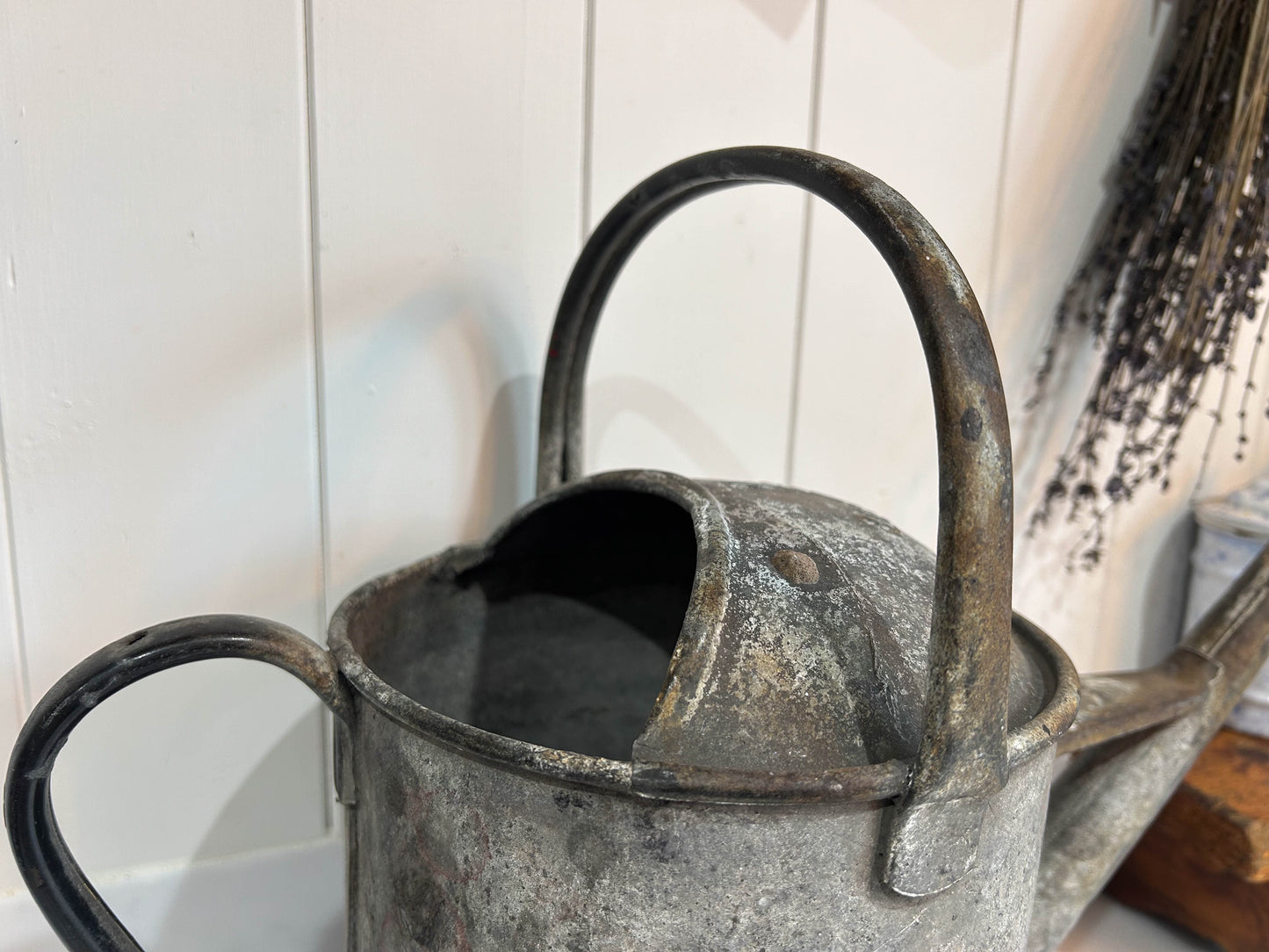 Small Vintage Antique Galvanised Garden Watering Can