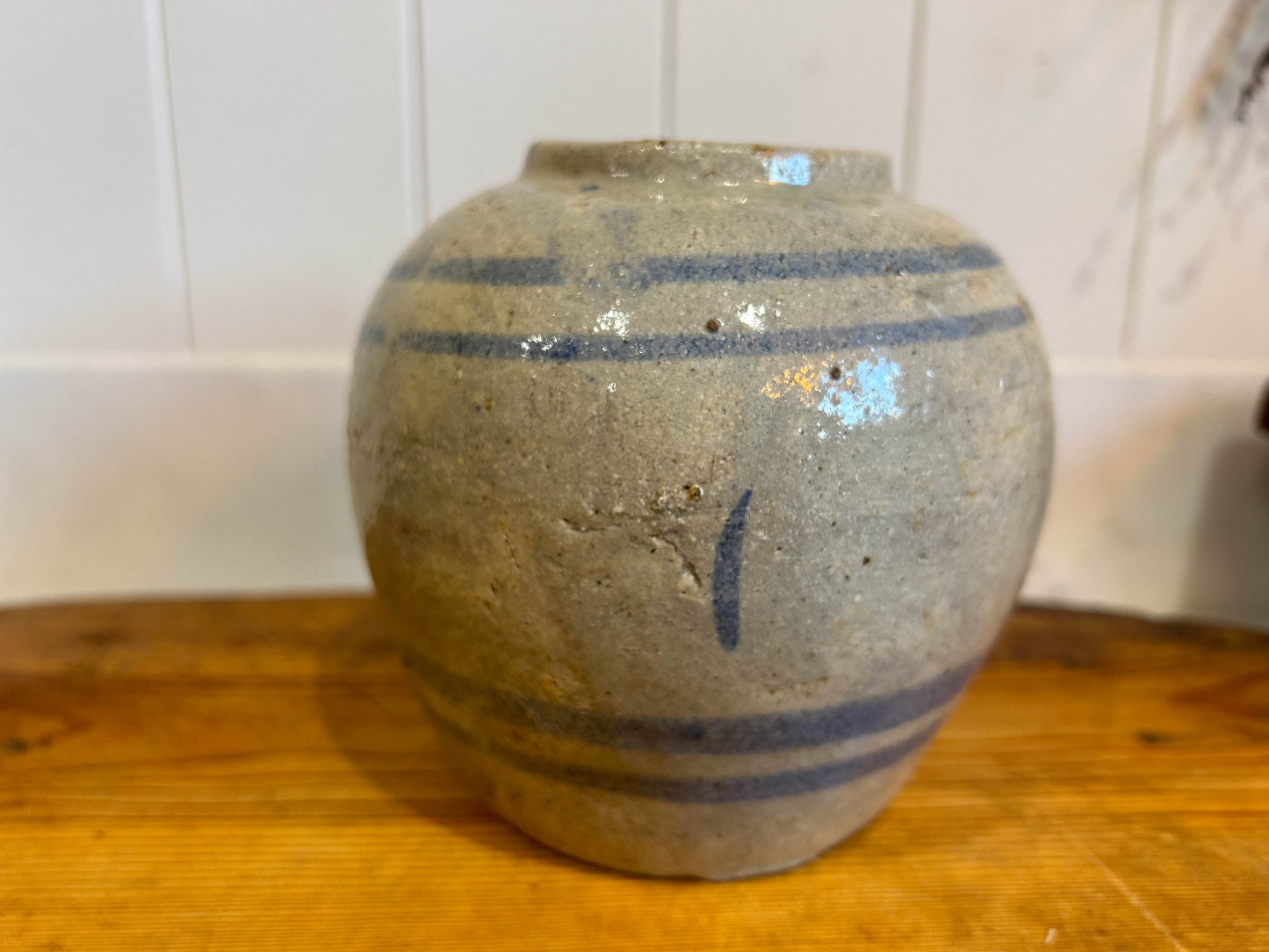 Antique 19th Century Chinese Ginger Jar Pot