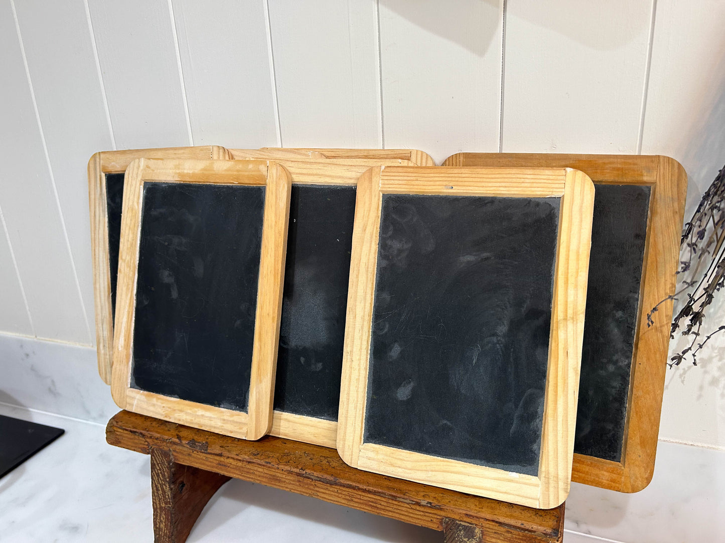 Handcrafted Vintage Child's Chalkboard with Wooden Frame