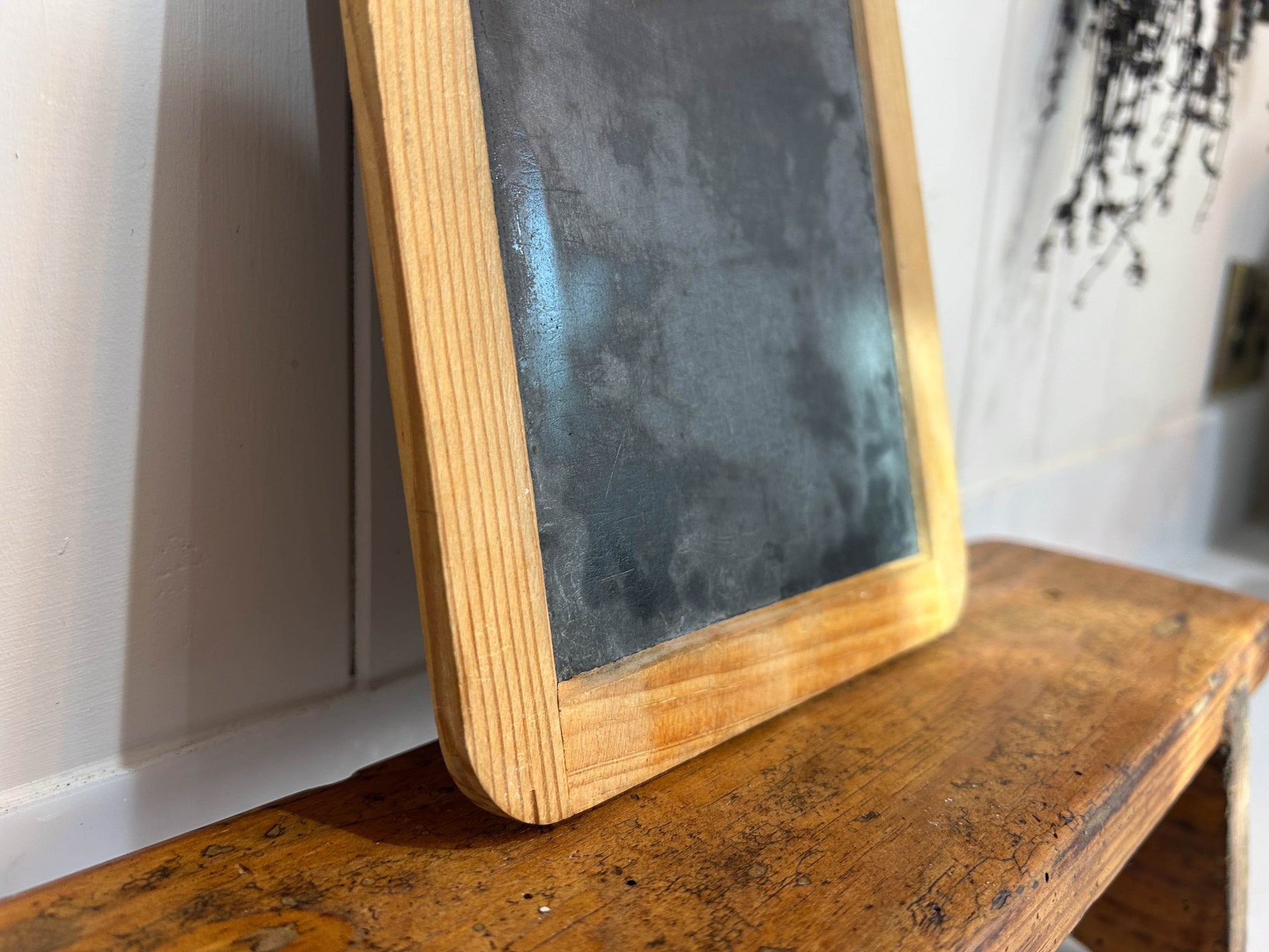 Handcrafted Vintage Child's Chalkboard with Wooden Frame