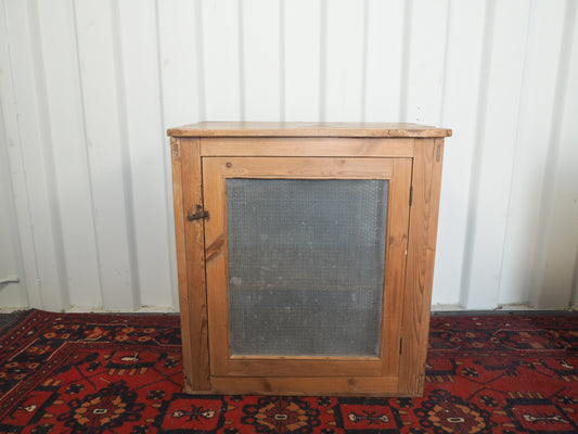 Vintage Antique Pine Meat Safe With Latch / Side Table / Storage Cupboard