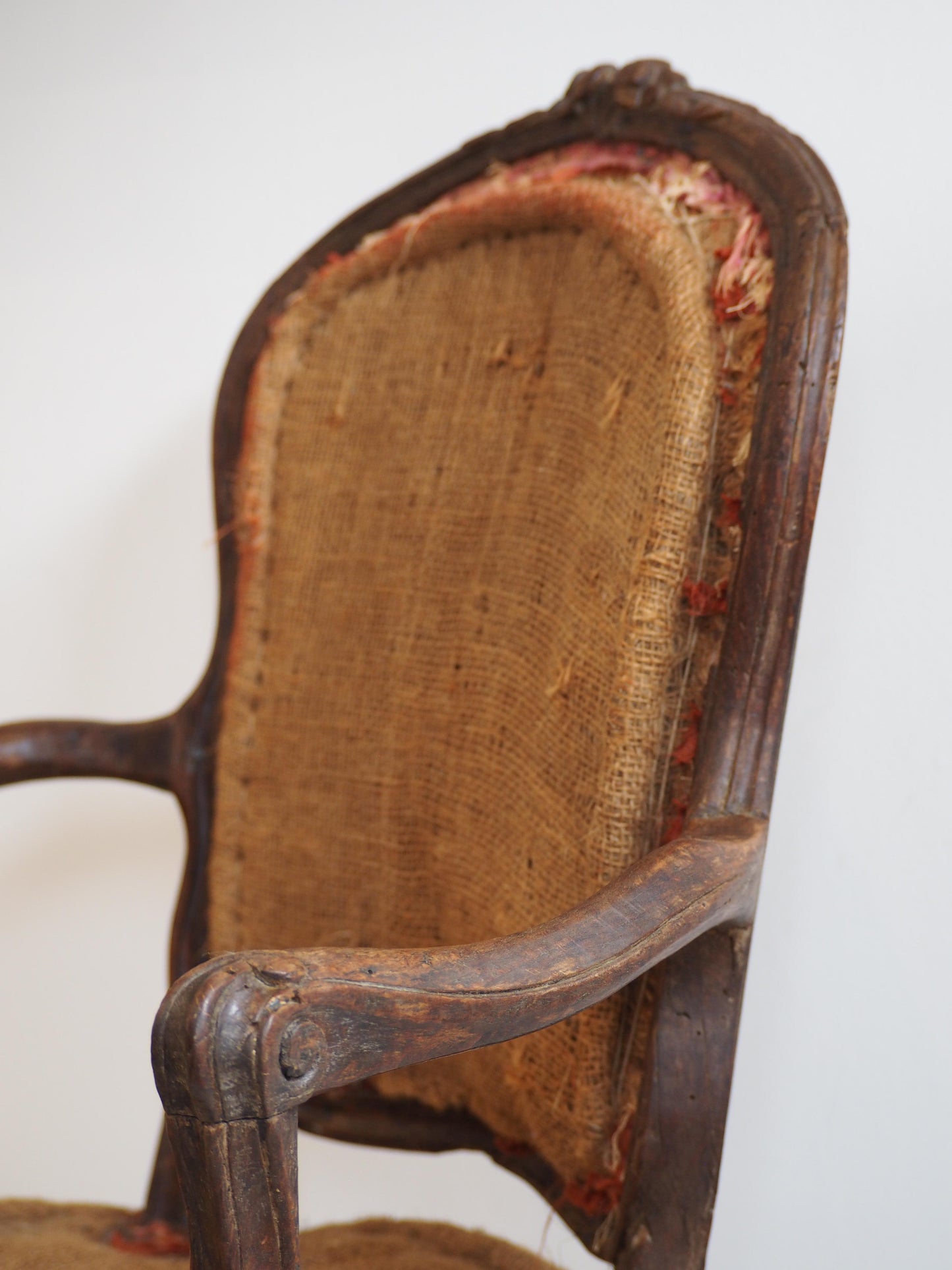 Antique Vintage Stripped French Chair in the Style of Louis XV / Occasion Chair