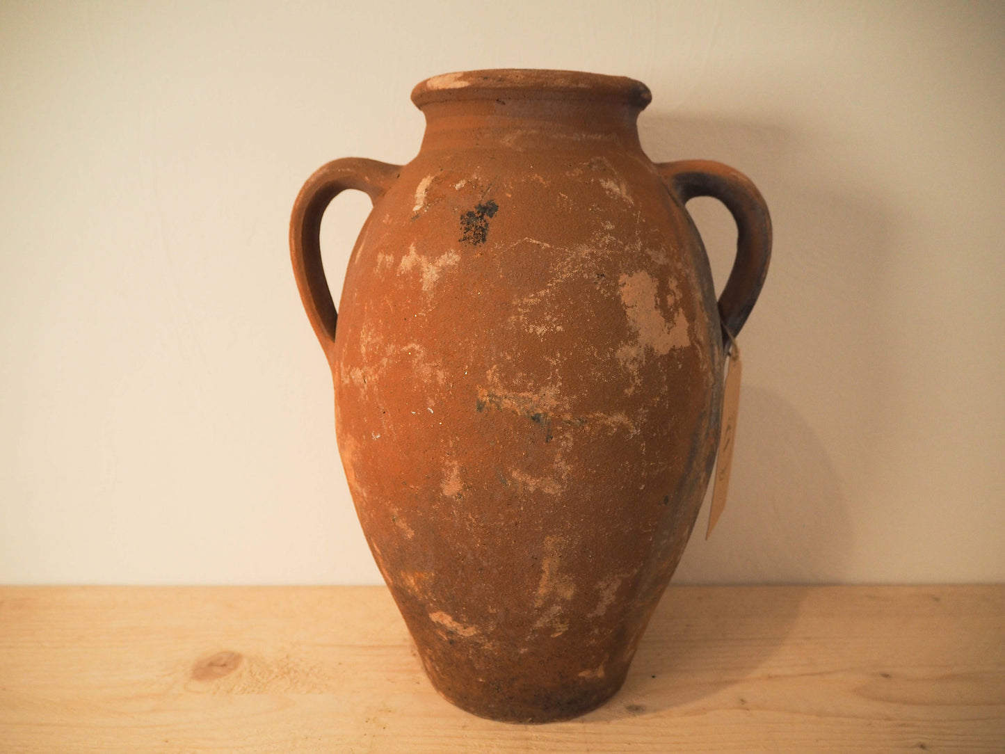 Vintage Antique Terracotta Turkish Double Handled Pot / Olive Jar