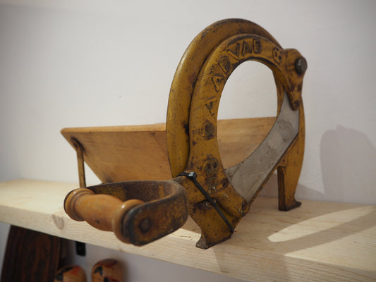 Antique Vintage Royal Raadvad Bread Slicer / Cutter - Cream Danish Breadcutter / Book Holder