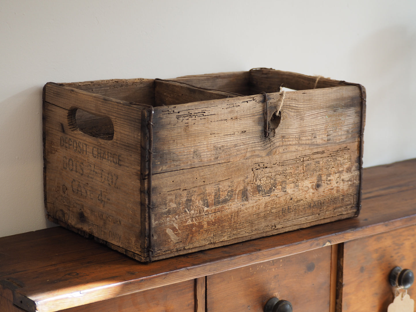 Original Rare Vintage Wooden Babycham Bottle Crate, Advertising Collectible Box