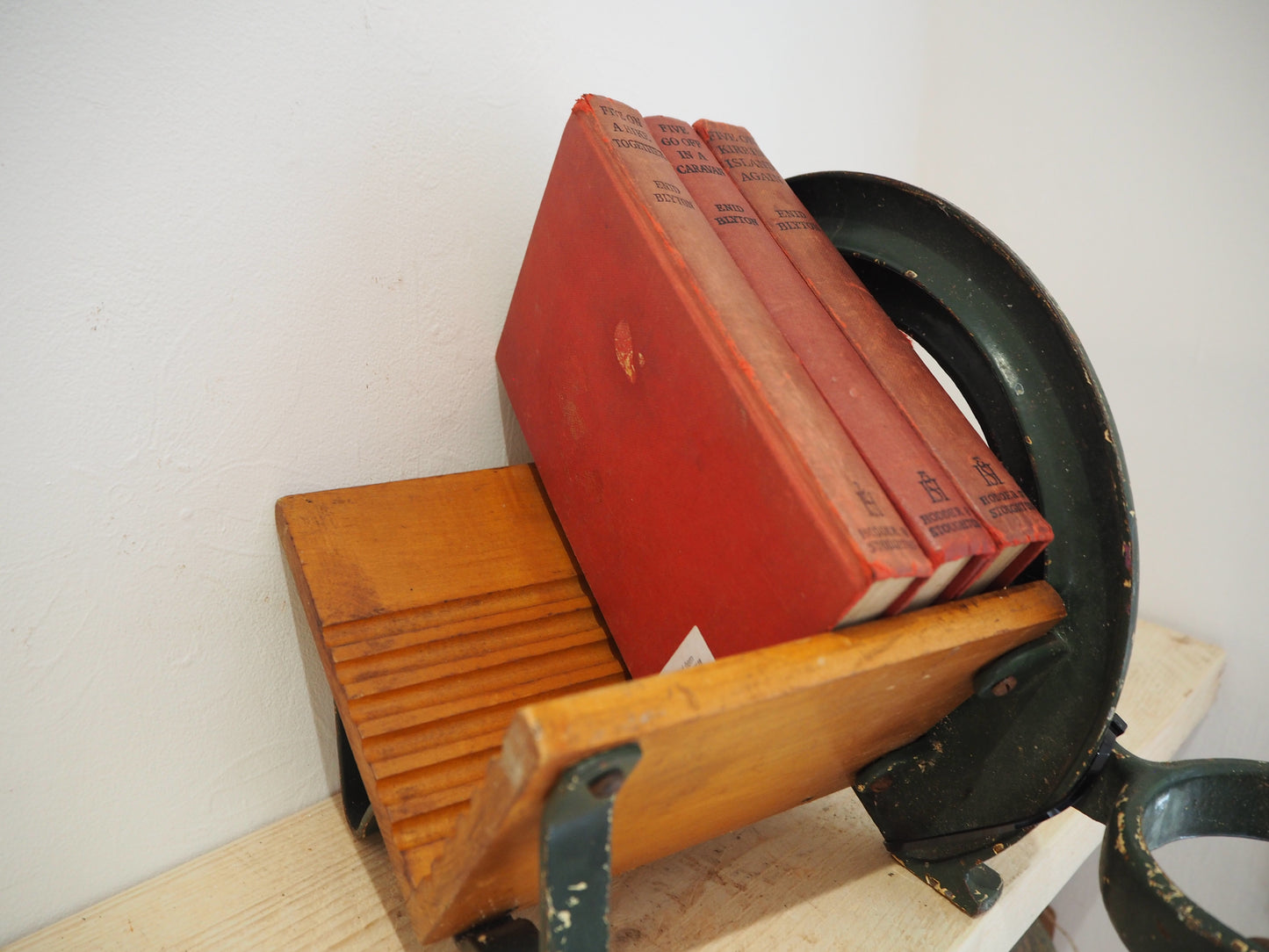 Antique Vintage Royal Raadvad Bread Slicer / Cutter - Green Danish Breadcutter / Book Holder
