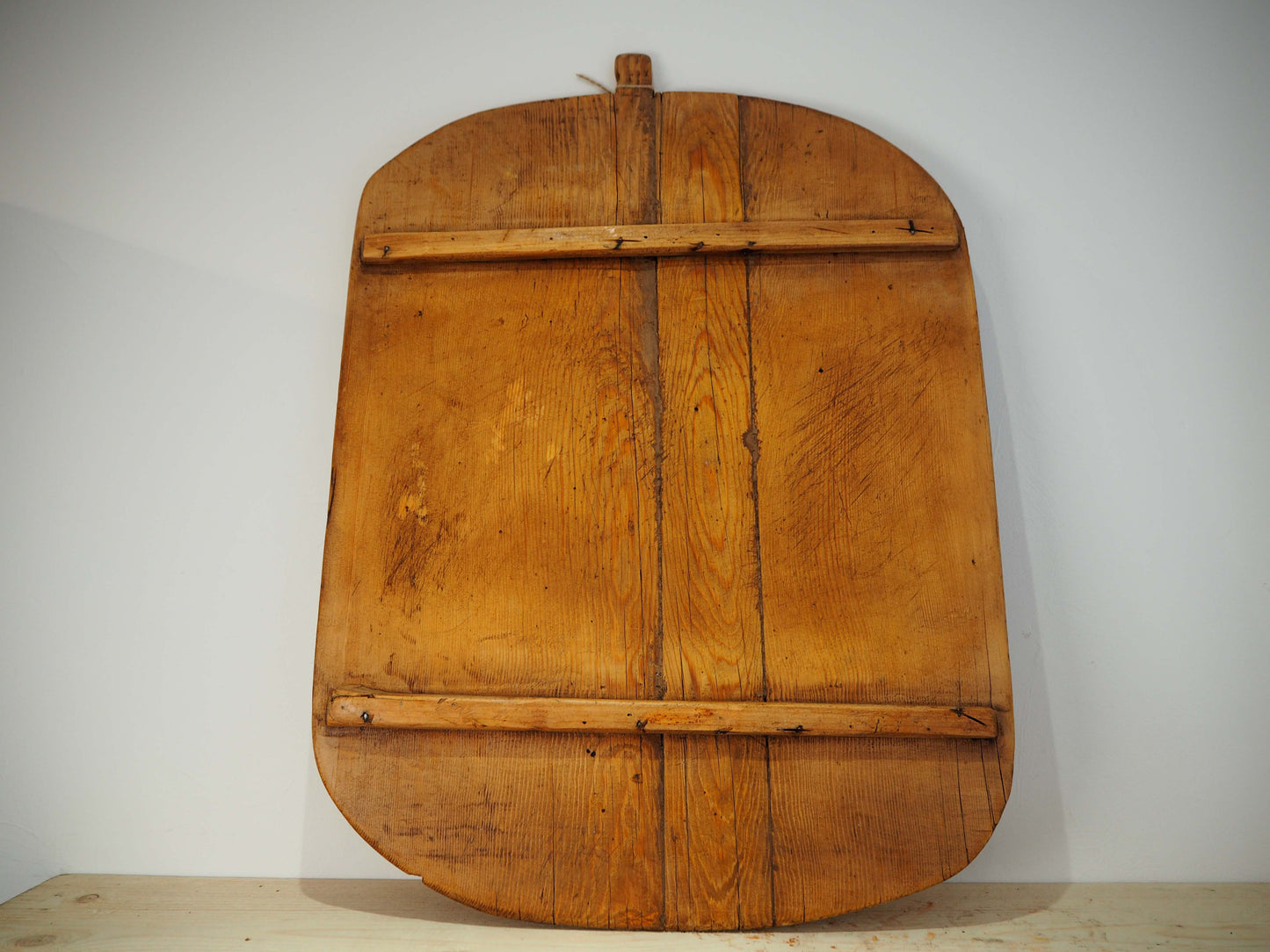 Antique Vintage Large Turkish Wooden Bread Board / Chopping Charcuterie Board / Wooden Serving Plate