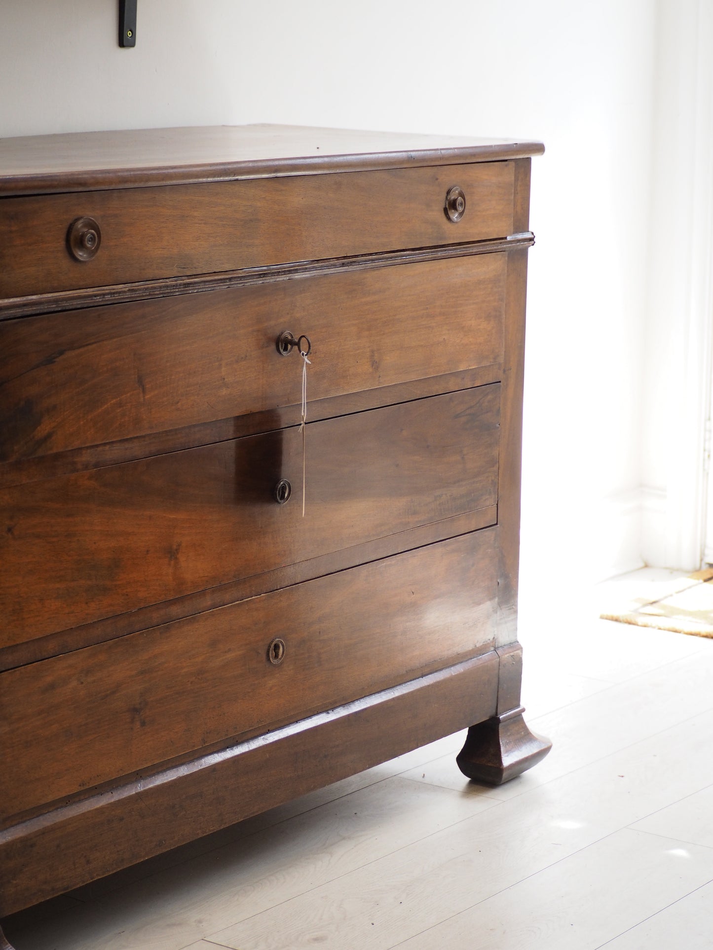 Antique 19th Century French Louis Philippe Walnut Commode / Chest of Drawers