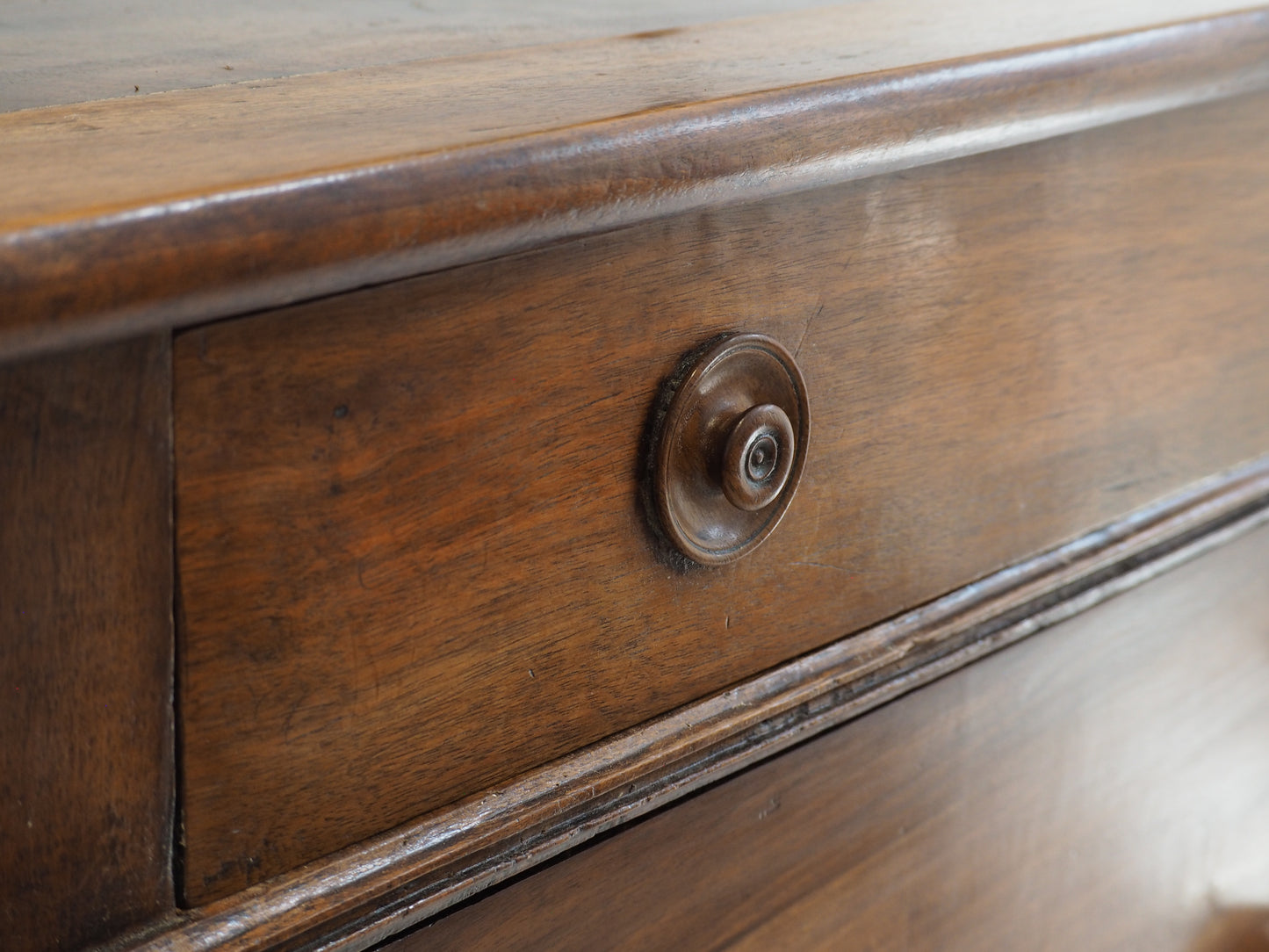 Antique 19th Century French Louis Philippe Walnut Commode / Chest of Drawers