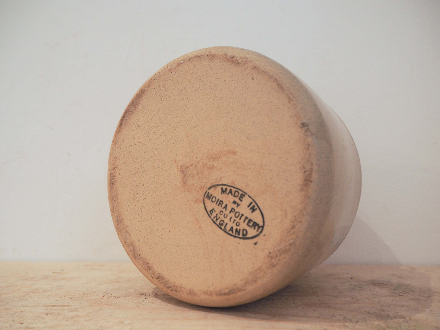 Vintage Homemade Relish Stoneware Pot With Cork Stopper / Kitchen Decor